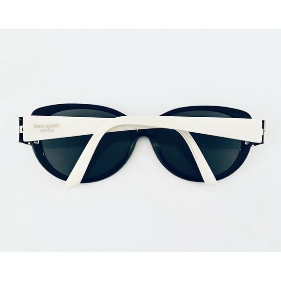 Kate Spade Black Oval Frame White Pearl Temples